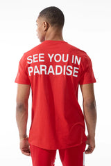Jordan Craig Retro - Paradise Knit Shirt/short Set (Red)