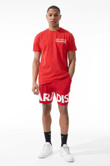 Jordan Craig Retro - Paradise Knit Shirt/short Set (Red)
