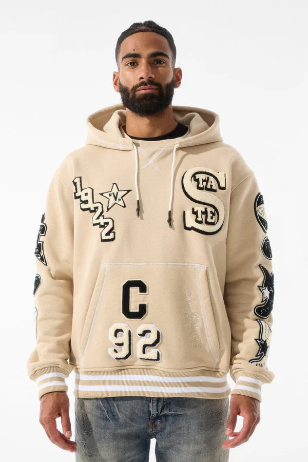 Khaki pullover hoodie sales