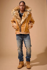 Jordan craig El Jefe Shearling Moto Jacket (Cognac)