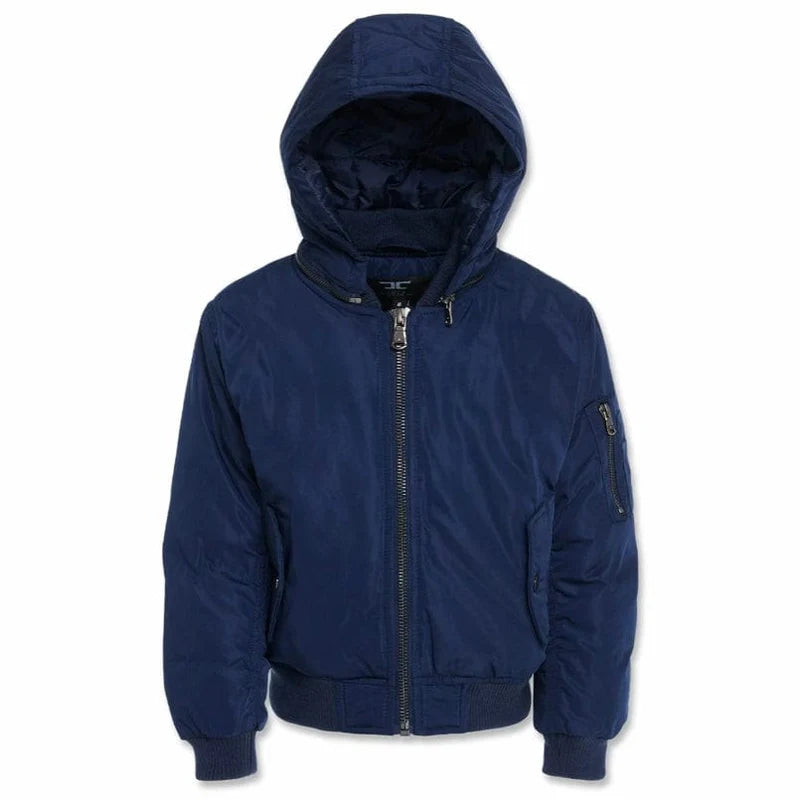 Kids Jordan Craig Squadron Hooded Bomber Jacket Navy Action Wear