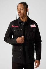 Jordan Craig - Local Dealer Trucker Jacket W Rhinestones - Jet Black Jordan Craig