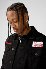 Jordan Craig - Local Dealer Trucker Jacket W Rhinestones - Jet Black Jordan Craig