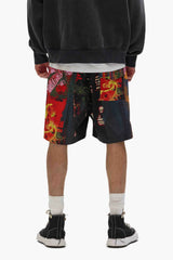 Purple Men's Abstract Swim Shorts
