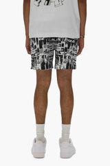 Purple Men's Tabloid Swim Shorts