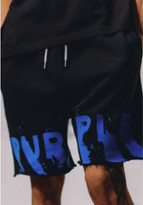 purple Brand painted Wordmark Shorts - P446-MFWB823