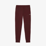 Lacoste Men's Fleece Zip-Up Hoodie & Tapered Fit Sweatpants Set - Bordeaux Dark BZD