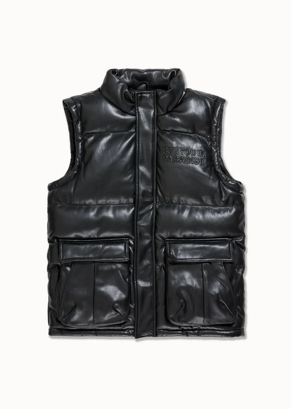 See You In Paradise The Wild One Puffer Vest (Black) – Action Wear