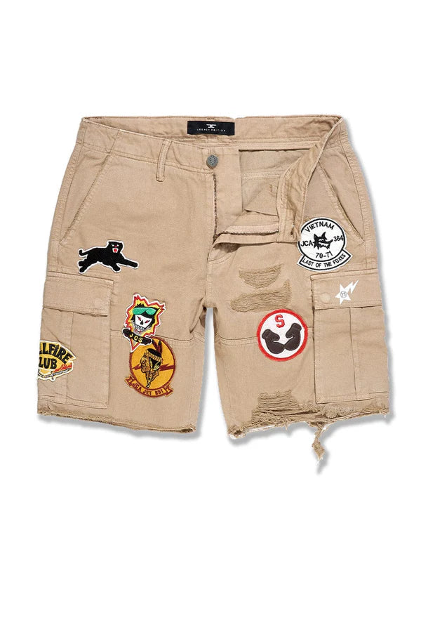 Jordan Craig Retro War Angel Cargo Shorts Khaki