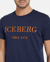 Iceberg Men's Heritage Logo T-shirt Navy/Orange
