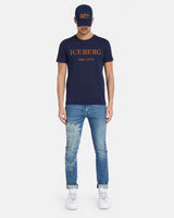 Iceberg Men's Heritage Logo T-shirt Navy/Orange