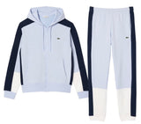 Lacoste Men's Colorblock Zip-Up Hoodie & Jogger Set - Light Blue Navy Blue White IHI