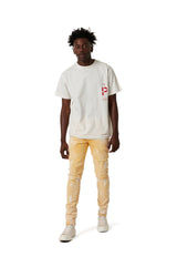 Purple Brand Men Jersey Ecru Stencil P S/s P104-jesp222
