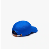Men's Lacoste Contrast Strap And Oversized Crocodile Cotton Cap Royal Blue Hjm - BLVD