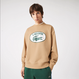 Lacoste Men's Loose Fit Branded Monogram Print Sweatshirt Beige 02S