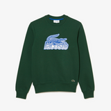 Lacoste Men’s Round Neck Unbrushed Fleece Sweatshirt - Green 132