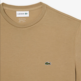 Men’s Lacoste Crewneck Pima Cotton Jersey T-shirt - Beige CB8