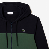 Lacoste Men's Colorblock Zip-Up Hoodie & Sweatpants Set - Navy Blue Green MI7
