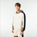 Lacoste Men's Colorblock Zip-Up Hoodie & Jogger Set - White Brown Navy RI2