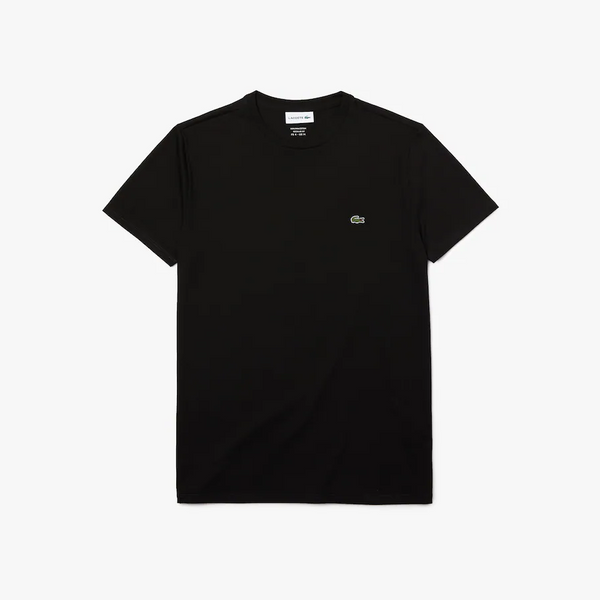 Men’s Lacoste Crewneck Pima Cotton Jersey T-shirt Black 031 - BLVD
