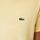 Men’s Lacoste Crewneck Pima Cotton Jersey T-shirt Yellow 6xp