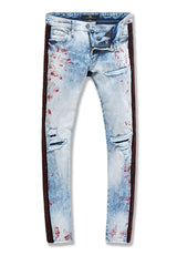Jordan Craig Vegas Striped Denim - Fire Red - Jm3466