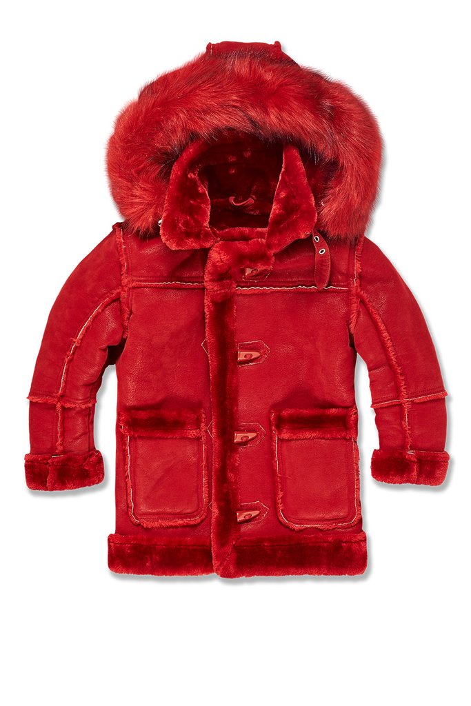 Kids Denali Shearling Jacket Red JC91540K