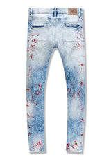 Jordan Craig Vegas Striped Denim - Fire Red - Jm3466