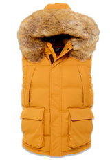 Jordan Craig Men's YUKON FUR LINED PUFFER VEST - Wheat