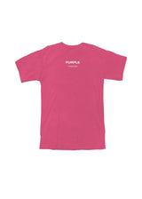 PURPLE BRAND MEN TEXTURED JERSEY SS TEE - WIRE FRAME HOT PINK