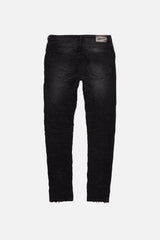 Purple Brand Jeans P001 Low Rise Skinny Black Wash Jacquard Monogram P001-blwj222