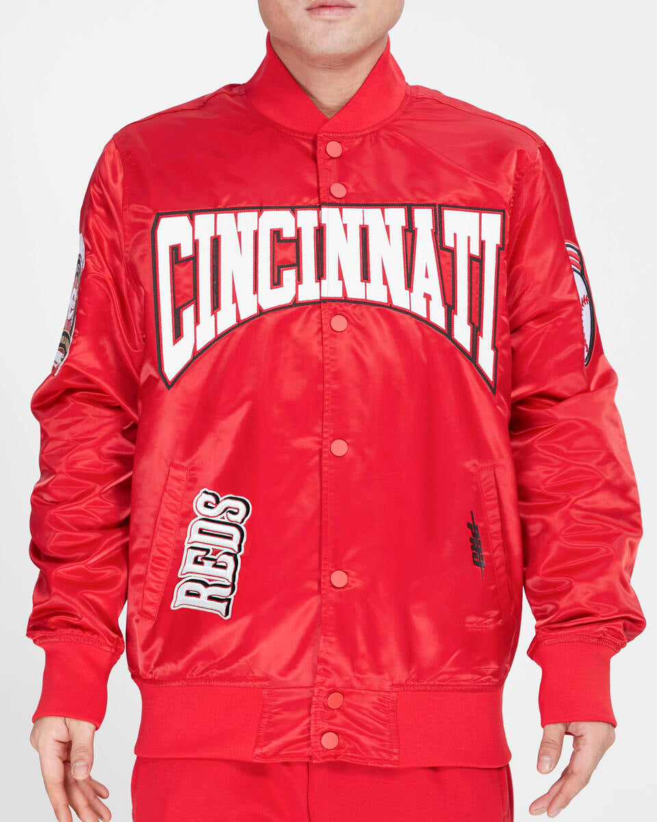 Pro Standard Cincinnati Red RETRO CLASSIC RIB SATIN JACKET Action Wear