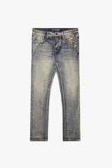 Valabasas Men's SLEDGE" VINTAGE BLUE SKINNY JEAN