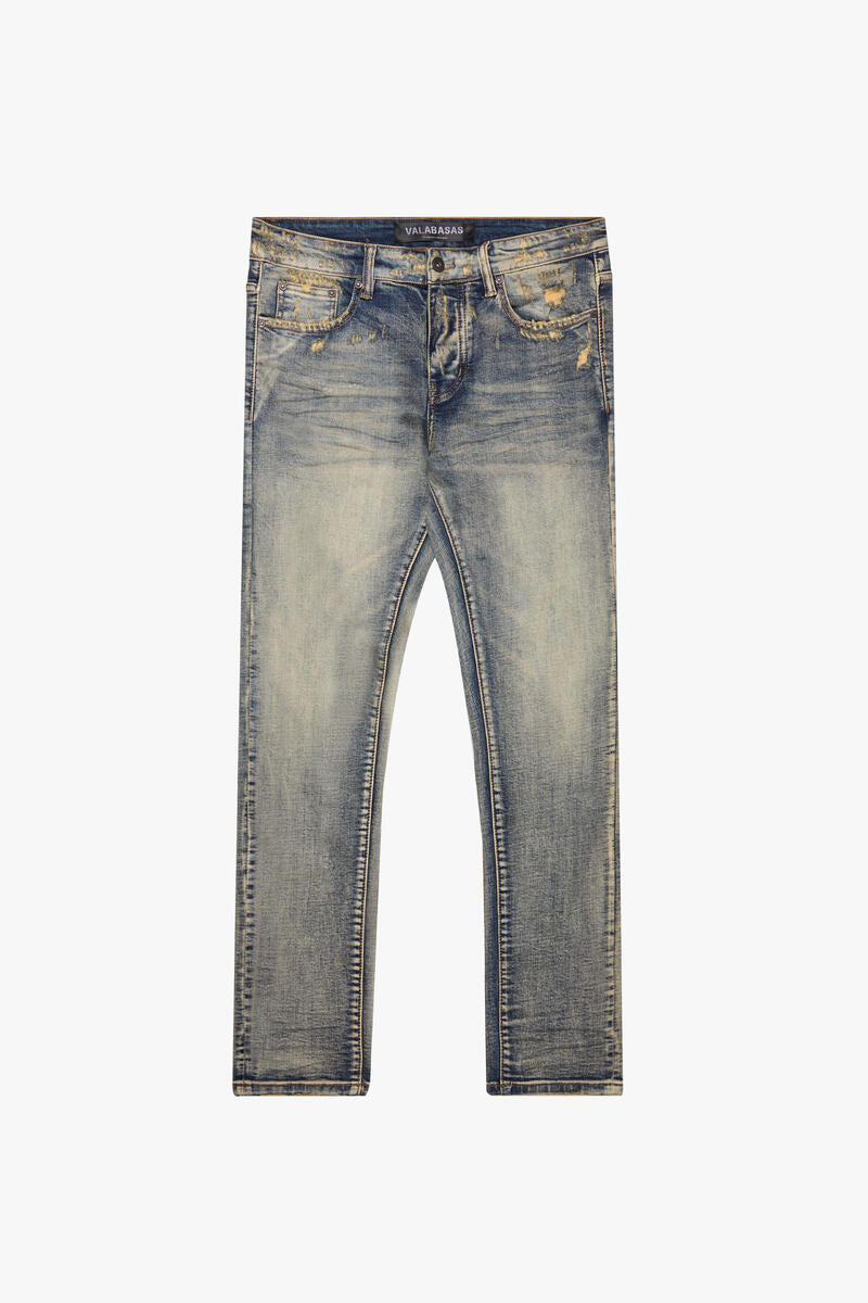 Valabasas Men's SLEDGE" VINTAGE BLUE SKINNY JEAN
