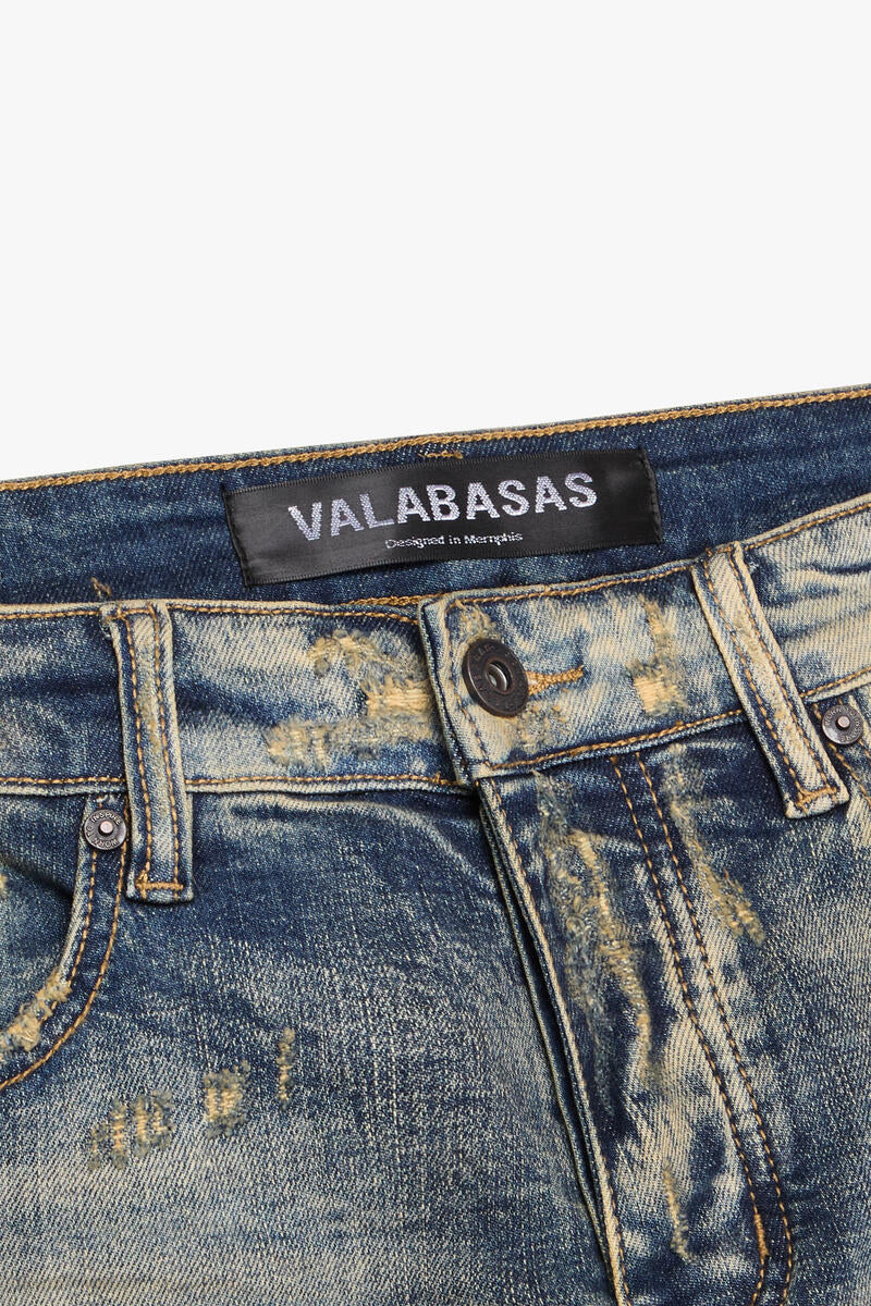 Valabasas Men's SLEDGE" VINTAGE BLUE SKINNY JEAN