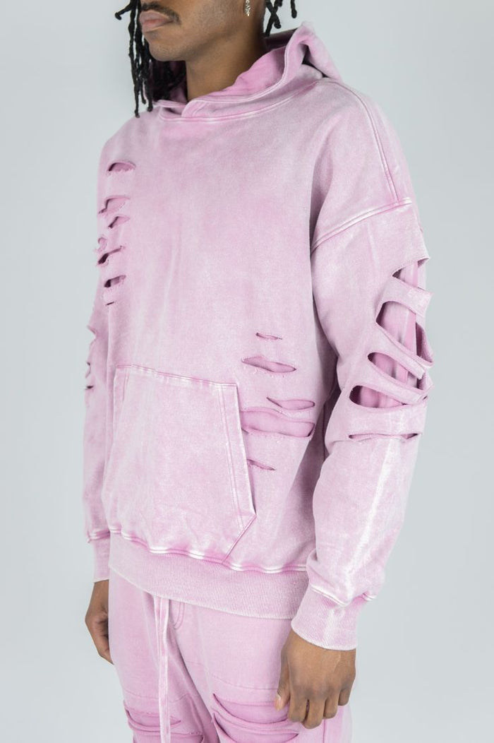 トップス archive gimmick sweat Rebel Mind Men's Stacked Sweat Suit - Pink - RB351-312 SET