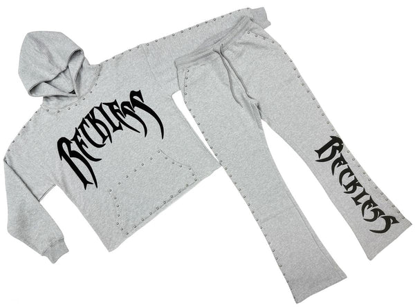 Men's Focus RECKLESS STUD Sweat Suit - H-Grey