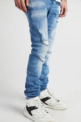 RTA CLAYTON SKINNY JEAN | RIPPED MEDIUM BLUE