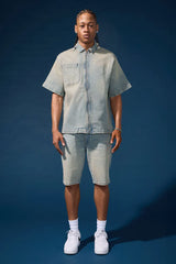 Jordan Craig Radiant Denim Zip Up Shirt