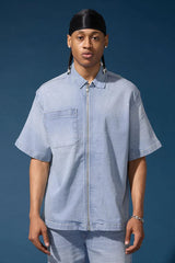 Jordan Craig Radiant Denim Zip Up Shirt