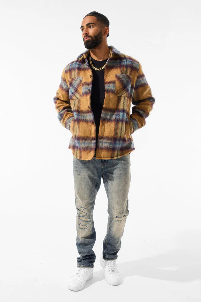 Jordan Craig See You In Paradise Flannel Shacket (Wheat)