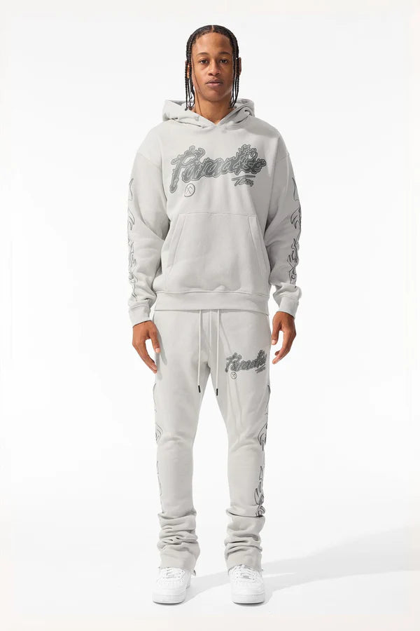 Jordan Craig Paradise Tour Hoodie and Stacked Pants Set - Grey