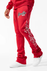 Jordan Craig Paradise Tour Hoodie and Stacked Pants Set - Red