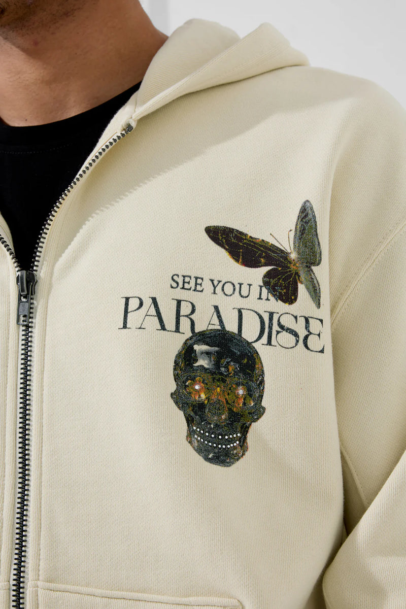 Jordan Craig Butterfly Effect Zip Up Hoodie (Cream)