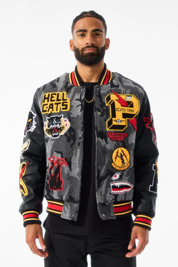 Jordan Craig Hellcat Varsity Jacket (Black Camo)