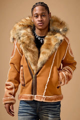 Jordan craig El Jefe Shearling Moto Jacket (Cognac)