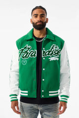 Jordan Craig Paradise Tour Varsity Jacket (Green)