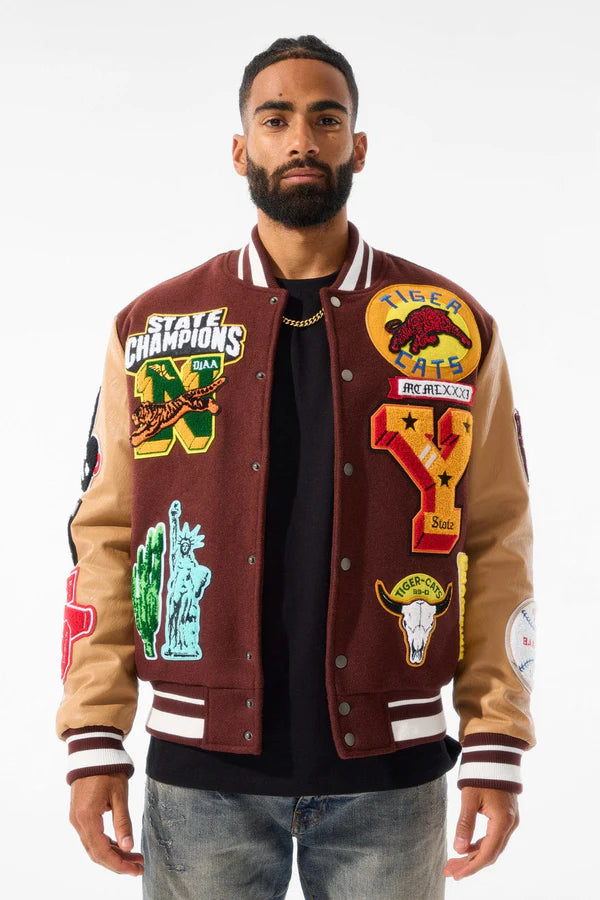 Jordan Craig Empire City Varsity Jacket (Ruby)