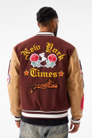 Jordan Craig Empire City Varsity Jacket (Ruby)