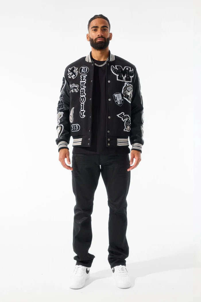 Jordan Craig Motown Varsity Jacket (Black Shadow) – Action Wear